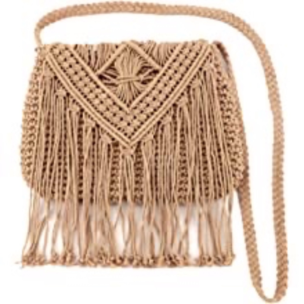 Adorable Boho Chic Crossover macramé purse